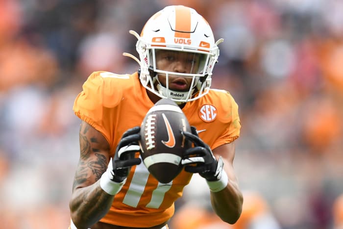Tennessee wide receiver Jalin Hyatt